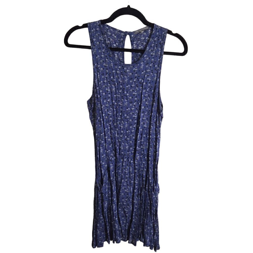 American Eagle Made In Italy Blue Ditzy Floral Tunic Mini Dress One Size